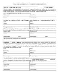 Free Pdf Doc Format Download Free Premium Templates In 2020 Daycare Forms Application Form Templates