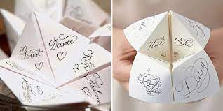 Cootie Catcher Menu Template Ruffled Cootie Catcher Wedding Favours Cootie Catcher Template