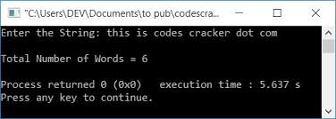 In it, we have printed a particular set of words. C Program To Count Number Of Words In A String