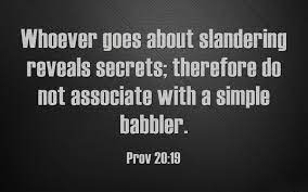 In other words, gossip can be true and slander is false. What Does The Bible And Jesus Teach About Gossip Jack Wellman