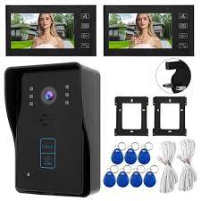Mgaxyff Doorbell Camera Video Intercom Doorbell 7 Inch Hd Video Door Doorbell Intercom Kit Home Gate Entry System With Keyfo 806mjid12 Walmart Com