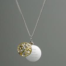 5% coupon applied at checkout. Personalised Sterling Silver 9ct Gold Family Tree Of Life Necklace