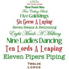 One Two Three Four Five Six Seven Eight Nine Ten Eleven Twelve Lyrics 12 Days Of Christmas Printable Christmas Lyrics Christmas Printables Twelve Days Of Christmas