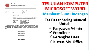 Pedoman penyusunan perangkat desa c. Tes Excel Perangkat Desa Youtube