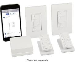 Lutron Caseta Wireless Smart Lighting Dimmer Switch 2 Pack Starter Kit White P Bdg Pkg2w Best Buy Lutron Light Dimmer Switch Smart Lighting