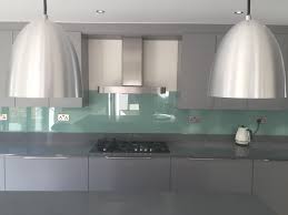 Duck egg blue glass splashback. Showcase The Splashbacks Company