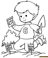 Also use our printable vegetable coloring pages to create refrigerator art, and bookmarks for home or preschool and elementary school art projects. The Boy Is Planting A Vegetable Garden Coloring Pages Nature Seasons Coloring Pages Coloring Pages For Kids And Adults