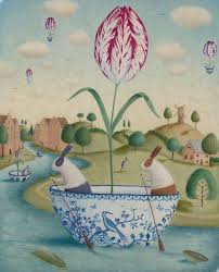 Alison Jay On Instagram Semper Augustus Happy Tulip Friday Everyone Another Painting In My 17th Century Brok Naive Illustration Painting Water Illustration