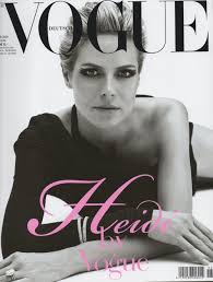 Black And White Fashion Magazine Cover Special Heidi Klum For Vogue Germany German Vogue Vogue Germany Fashion Magazine Cover