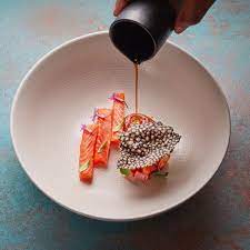 Michael Reid On Instagram Chalk Farm Trout Tartare Sashimi Smoked Soy Apricot Vinegar Tapioca Cracker Mikereidchef Food Creative Food Molecular Gastronomy