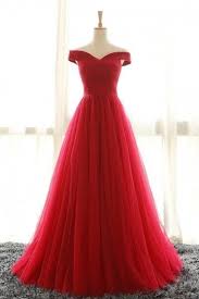 Robe demoiselle d'honneur robe demoiselle d'honneur rouge robe demoiselle d'honneur rose robe demoiselle d'honneur violette robe demoiselle silhouette : Robe Rouge Fonce En Tulle Col Avec Les Epaules Denudees Pour Soiree Mariage Robedesoireelongue Fr