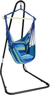 Tubytime c hammock chair stand, heavy duty steel solid hanging tree tent stand, adjustable height, for hanging chair, air porch, swing, lounger, indoor/outdoor, patio,deck,yard,330lbs weight capacity. Amazon Com Sorbus Hanging Rope Hammock Chair Swing Seat With Adjustable Multi Use Stand For Any Indoor Or Outdoor Spaces Furniture Decor
