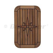 The link to this table is further strengthen by using the walnut discards from its pedestal to form the four central compass points. Eude Nautic Star Classic Teak Table Soft Corners 14 7 W X 23 6 L Defender Marine