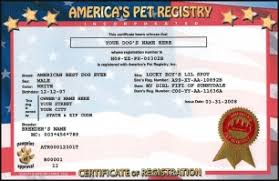 In the household pet class. Dog Registration America S Pet Registry