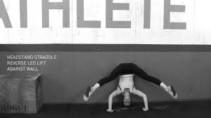 Headstand Straddle Reverse Leg Lift Against Wall Youtube