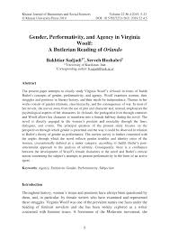 Pdf Gender Performativity And Agency In Virginia Woolf A Butlerian Reading Of Orlando