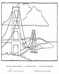 Make Your Kids World More Colorful With Printable Coloring Pages Golden Gate Bridge Coloring Pages