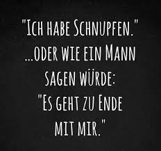 Manner Schnupfen Urkomische Zitate Lustige Spruche Spruche