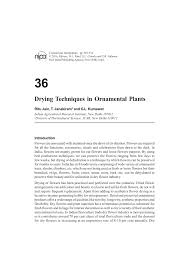 pdf drying techniques in ornamental plants