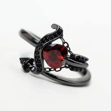Black And Red Rings For Her Vancaro Black Arrow Ring With Heart Red Stone Studded For Her Turquoise Statement Ring Turquoise Gold Ring Turquoise Rings