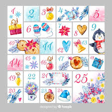 Free transparent calendar vectors and icons in svg format. Free Watercolor Advent Calendar Svg Dxf Eps Png Cut File Silhouette Download