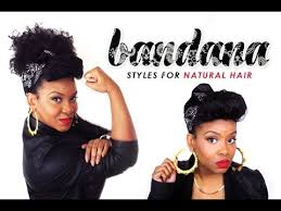 There is no way around it. Natural Hair An Updo Styled With A Bandana Youtube