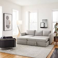 Accessible with subtle fabric tabs the pop up bed comfortably accommodates overnight guests. Harris 2 Piece Pop Up Sleeper Sectional W Storage