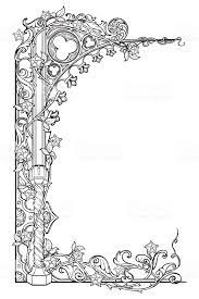 Medieval Manuscript Style Rectangular Frame Gothic Style Pointed Illuminated Manuscript Medieval Manuscript Gothic Books