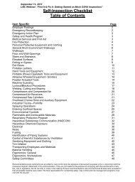 Adhesive anchors inspection checklist for concrete and masonry periodic special must be performed where required in accordance with section 1705.1.1 and table 1705.3 of the 2012 ibc, or section 1704.15 of the 2009 ibc and table 1704.4 or section 1704.13 of the 2006 or 2003 ibc, whereby periodic Self Inspection Checklist Table Of Contents