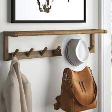 Billerica Solid Wood 7 Hook Wall Mounted Coat Rack Wall Mounted Coat Rack Wall Mounted Coat Rack Entryway Hanging Coat Rack