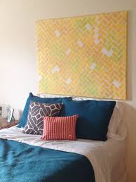 Three rolls of autumn orange canvas, a staple gun, scissors and the ikea fjellse bed (tarva would this is a super easy project that anyone with an open wood headboard like the ikea fjellse, neiden. My Own Diy Canvas Headboard Headboard Decor Queen Bed Diy Headboard