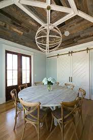 Amazing gallery of interior design and decorating ideas of vaulted wood plank dining room ceiling in living rooms, dining rooms by elite interior designers. Vaulted Dining Room Ceiling With Barn Wood Planks Cottage Dining Room