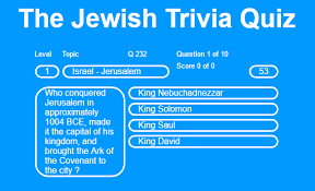 Pixie dust, magic mirrors, and genies are all considered forms of cheating and will disqualify your score on this test! The Jewish Trivia Quiz Home Facebook