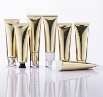 Cosmetic Squeeze Tube Hand Cream Tube Gold Customized 50ml Skin Care Screen  Printing Skincare Packaging Free Sample Lotion Tube