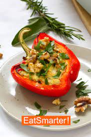 gefullte paprika mit quinoa ricotta und krautern rezept lebensmittel essen gefullte paprikaschoten rezepte