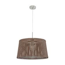 Maybe you would like to learn more about one of these? Eglo Lighting 96199 Sendero Single Light Large Ceiling Pendant In Satin Nickel Finish With Dark Brown Wood Shade Castlegate Lights