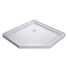 Dreamline Slimline 38 In X 38 In Neo Angle Shower Tray In White Dlt 2038380 Neo Angle Shower Neo Angle Shower Base Shower Base