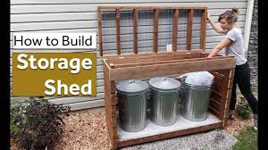 Blow molded with resin twin wall panels make the storage sheds strengthen, colorfast. How To Make A Storage Shed For Garbage Cans Or Lawn Equipment Trash Storage Idea Youtube