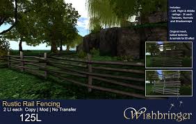 Rough fence board there's nothing like the classic look of a split rail fence for agricultural or decorative uses. Second Life Marketplace Wishbringer Rustic Rail Fencing