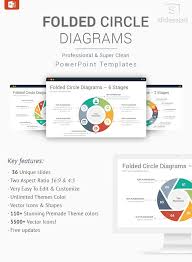 Folded Circle Diagrams Powerpoint Template Designs Slidesalad Template Design Circle Diagram Google Slides Template