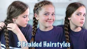 3 Easy Braided Hairstyles How To Do Your Own Hair Marissa And Brookie Youtube