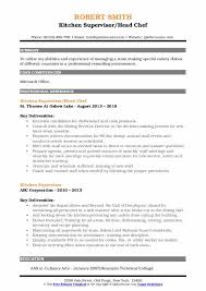 Kitchen Supervisor Resume Samples Qwikresume