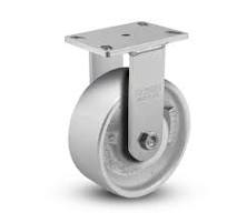 8 inch by 3 inch Heavy Duty Metal Wheel Rigid Caster, USA Made Rig