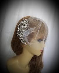 LARGE RHINESTONE BRIDAL Headpiece, With or Without Birdcage Veil,  Rhinestone Flower Bridal Headpiece, Style Name