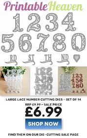 Pool party decoration floating prop giant numbers or letters sweet 16, pool float. Printable Heaven Large Lace Numbers Die Set Sale Price 6 99 Rrp 9 99 Milled