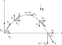 Velocity Of A Projectile Vector Diagram Motion Physics Physical Science Catapult