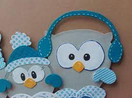 Tonpapier,fester tonkarton, lösungsmittelfreier klebstoff, buntstifte,gelstifte,fineleiner. Window Image Winter Owls Schneemann Basteln Fensterbild Fensterbilder Winter Eulen Basteln Vorlage