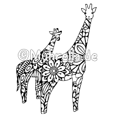 Until europeans came to africa, giraffes lived on the savannahs of almost the entire continent. Cute Giraffe Coloring Book