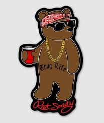 Just one of millions of high . Thug Life Bear Sticker Thug Life Thug Life Wallpaper Digital Art Anime