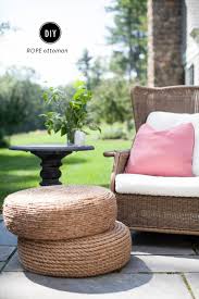 How to make an ottoman cushion. Diy Rope Ottomans